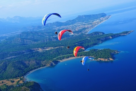 Paragliding from Tahtalı mountain (2365 m.)