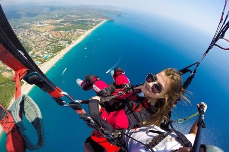 Paragliding from Tahtalı mountain (2365 m.)