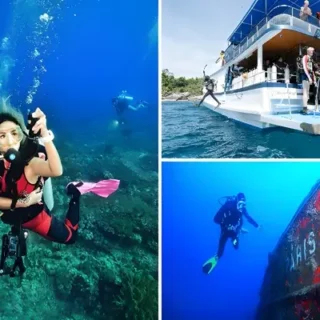 Окунитесь в тур по Алании с аквалангом! Откройте для себя подводный мир, совершив два погружения вблизи крепости Алании. Экскурсия для начинающих и сертифицированных дайверов. Трансфер включен!