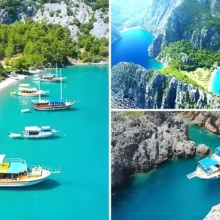 Unforgettable yacht tour from Kemer to Porto Genoese Bay. Swim in turquoise waters, visit the Blue Lagoon, enjoy a natural clay bath. Perfect for nature lovers!