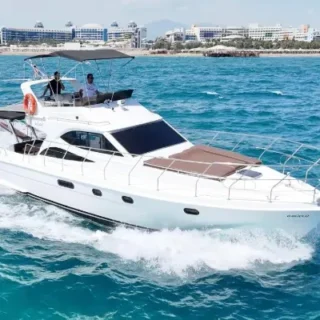 Enjoy a private yacht cruise from Belek to Lara Beach & Düden Waterfall. Swim, dine, and relax on the motor yacht with gourmet lunch and full service.