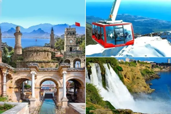 Book the Antalya City Tour! Full-day sightseeing: Olympos Cable Car, historic Kaleici, and Düden Waterfalls. Includes lunch & guide.
