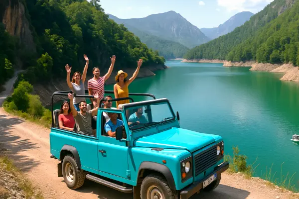 Book the Alanya Green Canyon Jeep Safari! Thrilling off-road excursion in the Taurus Mountains. Includes boat trip, lunch, swimming, and fun. Adventure tour!
