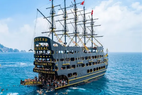 Book the Big Kral Legend Pirate Boat Tour! Best All Inclusive trip and fun excursion. Enjoy foam party, swimming, and entertainment. Transfer included!