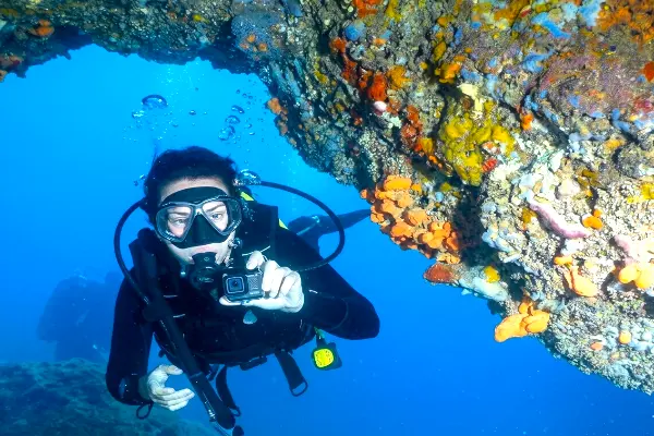 Experiencia de submarinismo en Budva, alrededor de la isla de San Nicolás. Únase a una inmersión segura y guiada en aguas cristalinas del Adriático con expertos instructores PADI, ideal para principiantes.